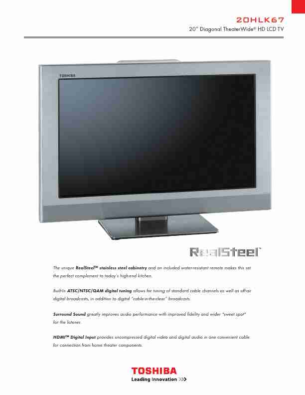 Toshiba Flat Panel Television 20HLK67-page_pdf